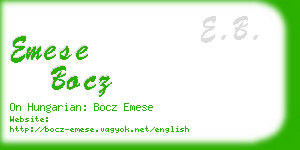 emese bocz business card